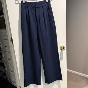 Abercrombie & Fitch Women's Navy Wide Leg Pants